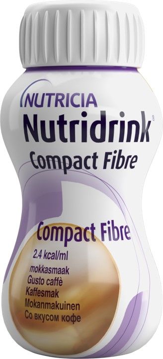 Nutridrink Compact Fibre, лечебное диетическое высокобелковое питание, кофе, 125 мл, 4 шт.