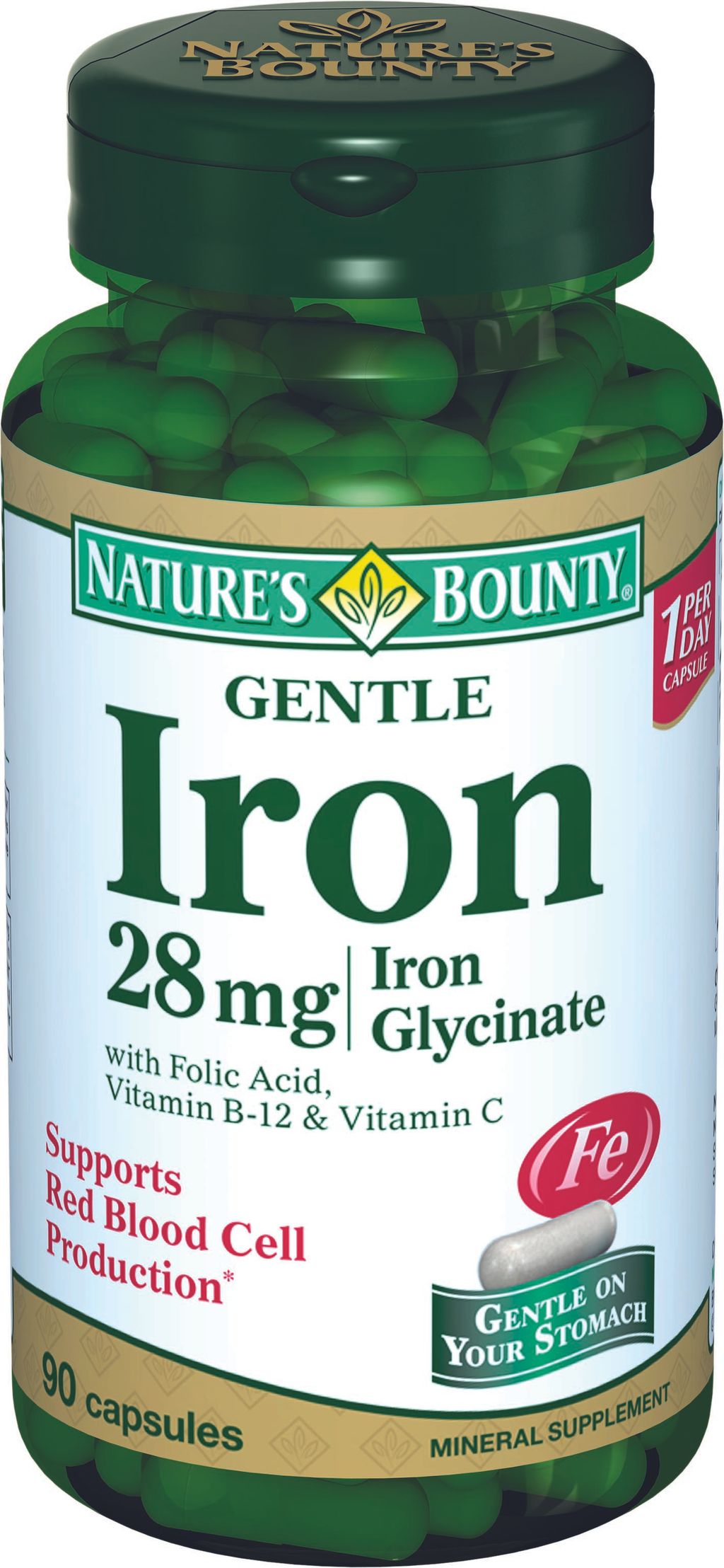 фото упаковки Natures Bounty Легкодоступное железо 28 мг