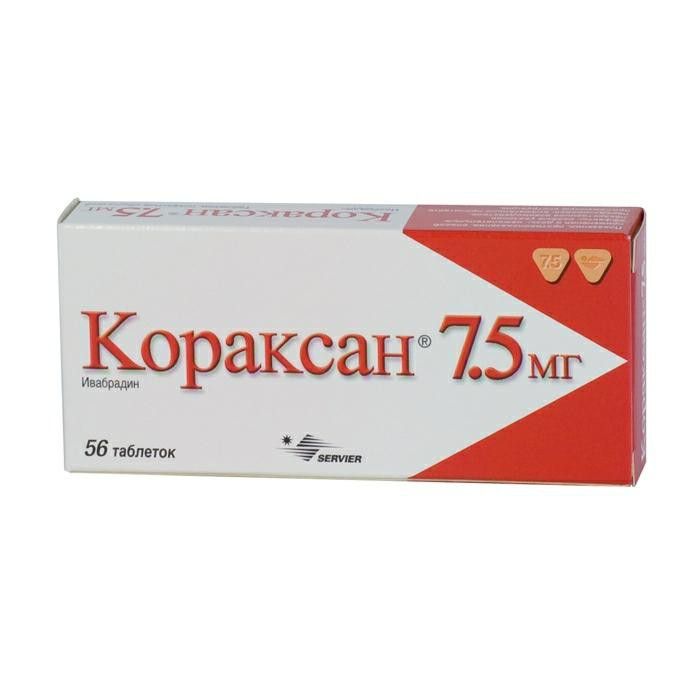 Кораксан, 7.5 мг, таблетки, покрытые пленочной оболочкой, 56 шт.