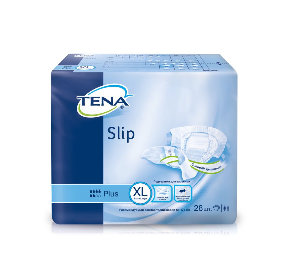 фото упаковки Подгузники для взрослых Tena Slip Plus Дышащие