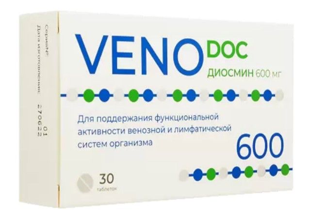 VENO DOC Диосмин 600, таблетки, 30 шт.