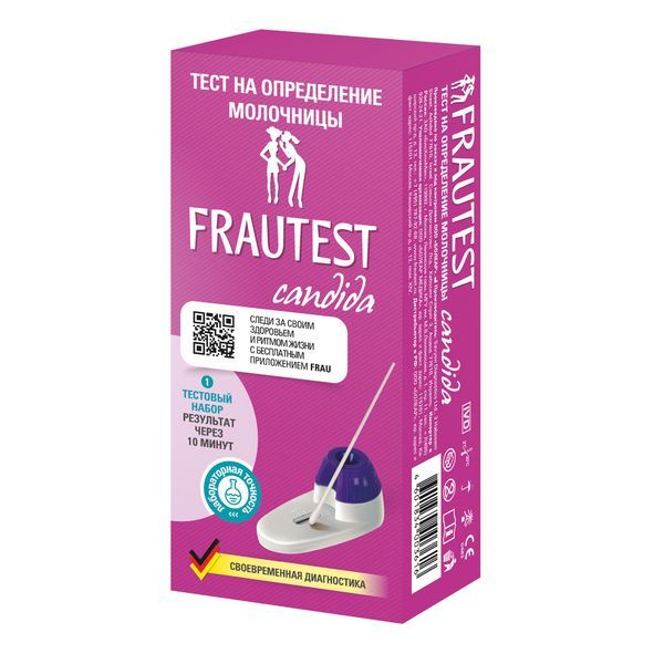 фото упаковки Frautest Candida Тест для определения молочницы, 1 шт. фото упаковки Frautest Candida Тест для определения молочницы
