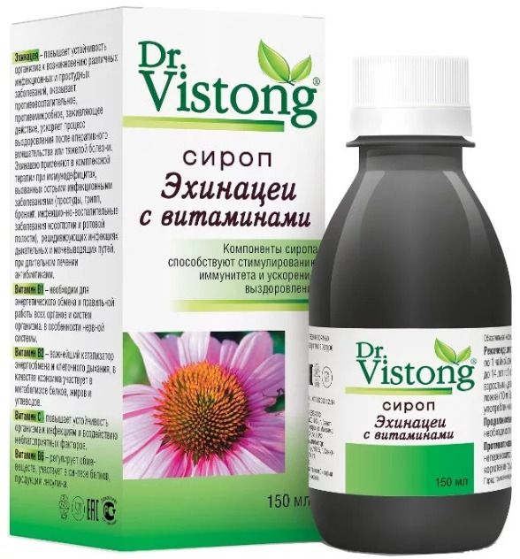 фото упаковки Сироп эхинацеи с витаминами Dr. Vistong