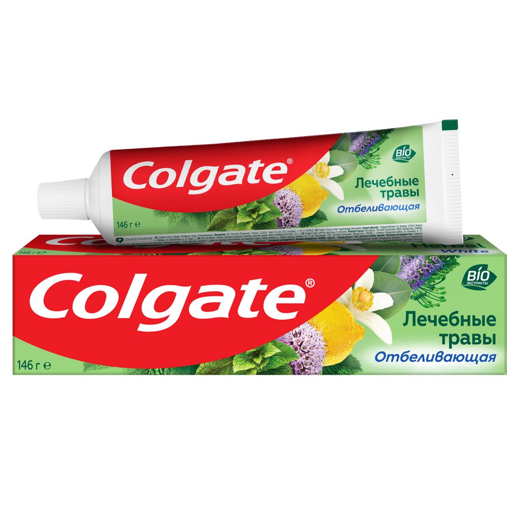 фото упаковки Colgate Лечебные травы Отбеливающая зубная паста