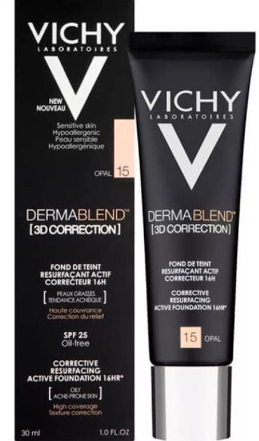 Vichy Dermablend 3D Тональная основа тон 15, крем для лица, тон 15, 30 мл, 1 шт.