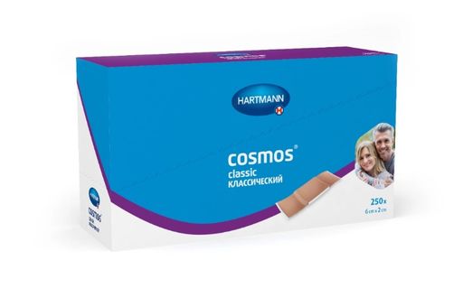 Cosmos Strips пластырь, 6смх2см, пластырь, 250 шт.