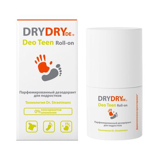 Dry Dry Deo Teen дезодорант для подростков, део-ролик, 50 мл, 1 шт.