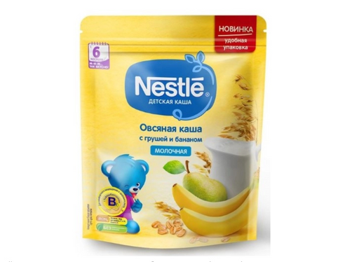 Nestle Каша молочная овсяная груша банан, каша детская молочная, 220 г, 1 шт.