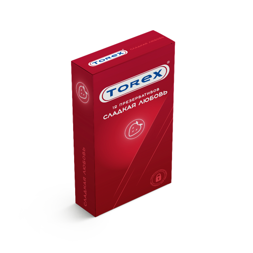 Torex презервативы сладкая любовь, со вкусом клубники, 12 шт.