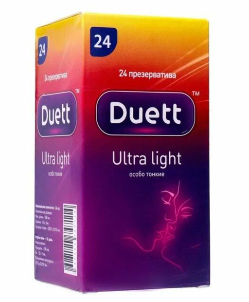 Презервативы Duett Ultra Light, особо тонкие, 24 шт.