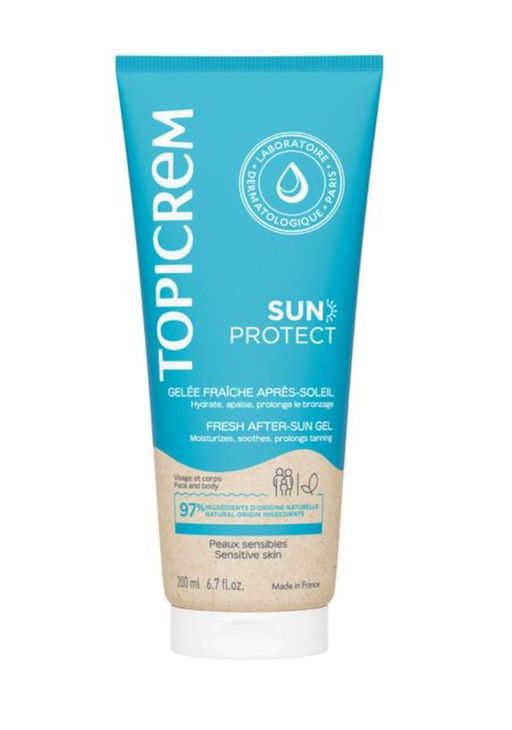 Topicrem Sun Protect Желе после загара освежающее, для детей с 3 лет и взрослых, для чувствительной кожи, 200 мл, 1 шт.