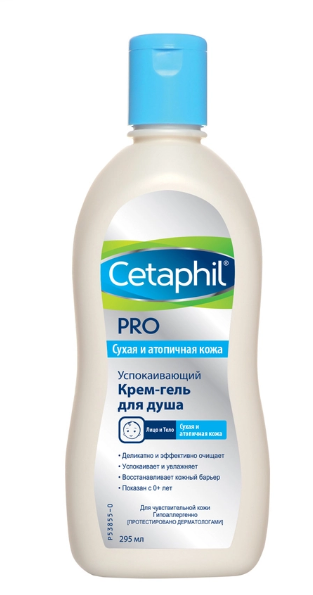 Cetaphil PRO Крем-гель для душа успокаивающий, 295 мл, 1 шт.