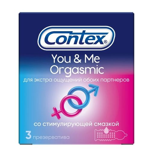 Презервативы Contex You&Me Orgasmic, презервативы, 3 шт.