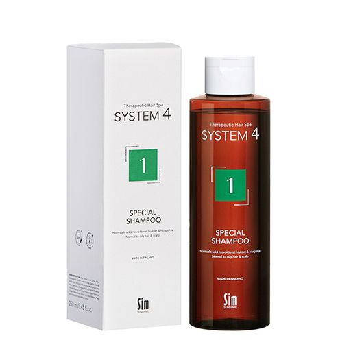 System 4 Терапевтический шампунь №1 для нормальной и жирной кожи головы, шампунь, 250 мл, 1 шт.
